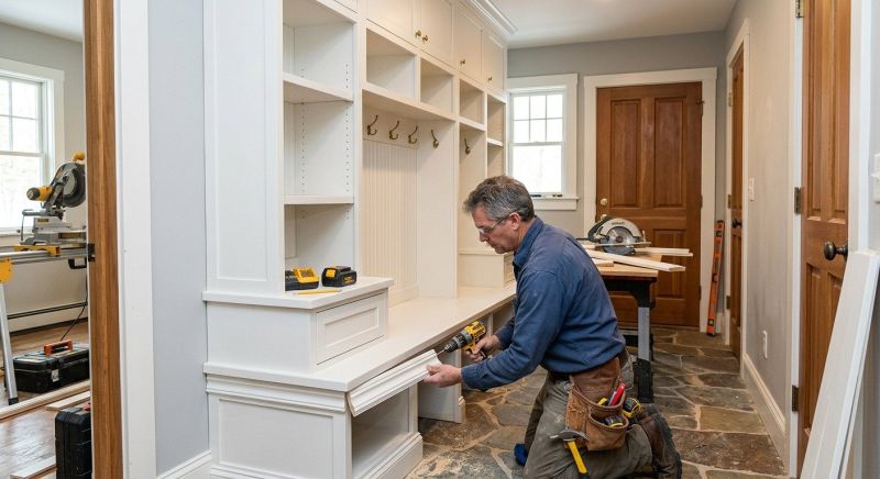 Mudroom Carpentry Installation in Annapolis, MD